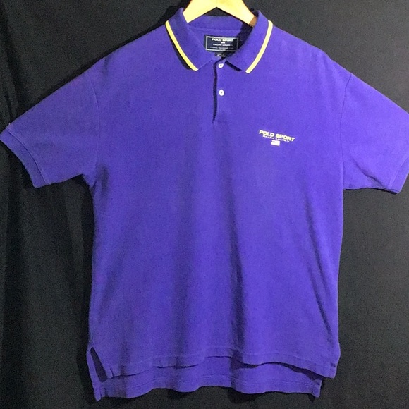 🔅SALE🔅Vintage Ralph Lauren Polo Sport shirt, purple, medium. - Picture 3 of 8